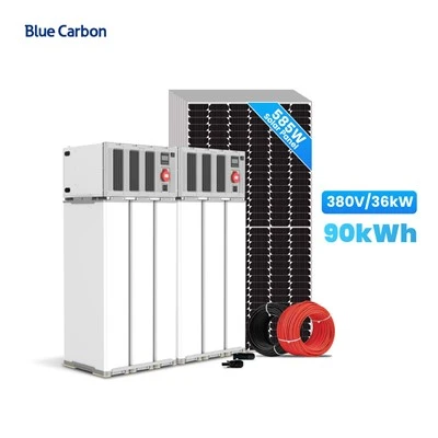 Mavi Karbon Kapalı Şebeke 90kWh Güneş Enerjisi Sistemi 36kW Güneş Ticari Endüstriyel Kullanım