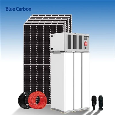 İnvertörlü ve Güneş Panelli Mavi Karbon Lityum Pil 380V Üç Fazlı 18kW Hepsi Bir Arada Güneş Enerjisi Sistemi